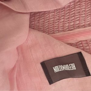 Reformation Linen Mini Dress - NWT (small hole shown in last image)